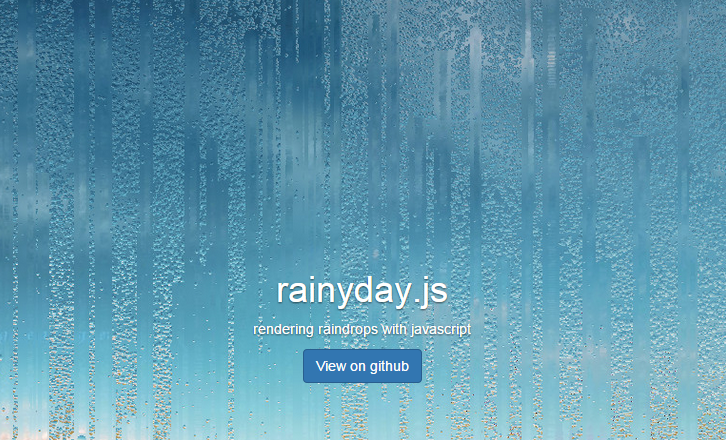 Rainyday.js – 使用 JavaScript 实现雨滴效果